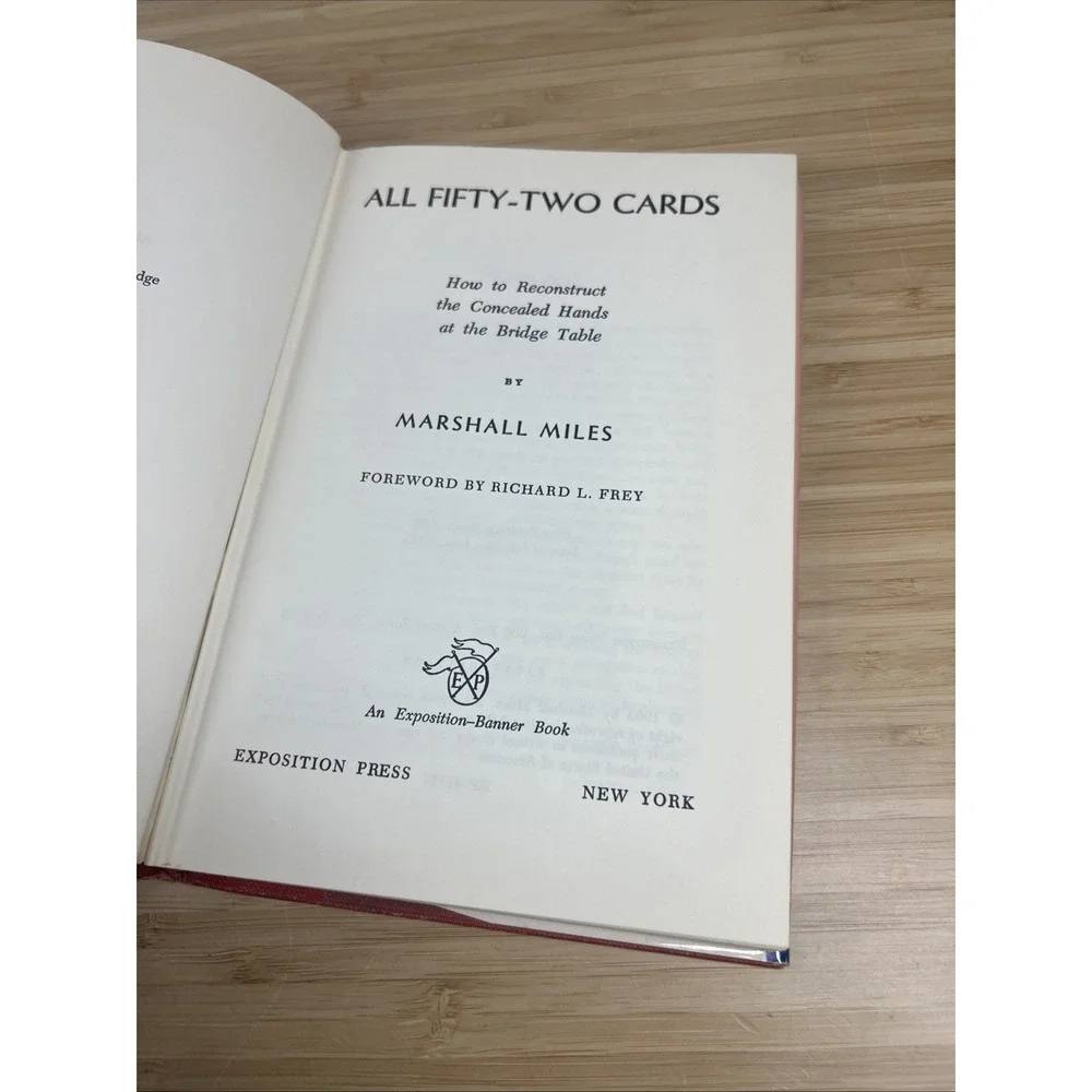 All Fifty-Two Cards – Marshall Miles – 1963 First‎ Edition First Printing HC wDJ